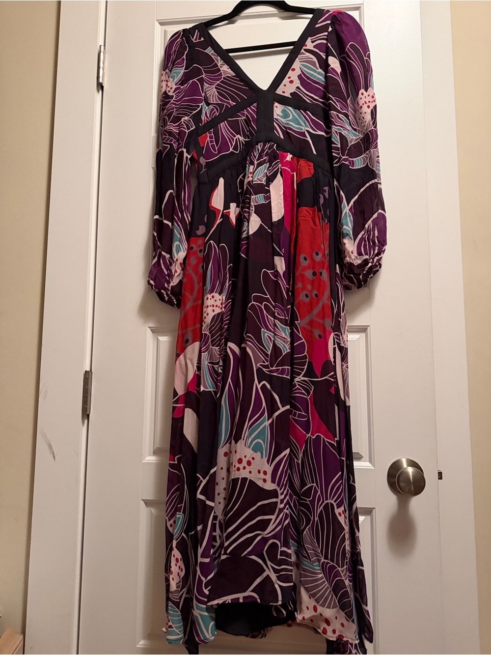 NWT Anthropologie Let Me Be Floral Midi Dress - Picture 7 of 7